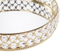 Beliani Okrúhly zrkadlový dekoratívny podnos zlatý VATAN