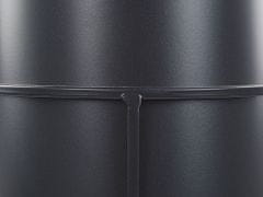 Beliani Stojanový kvetináč kovový 16 x 16 x 28 cm čierny MILEA