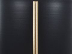 Beliani Stojanový kvetináč kovový 16 x 16 x 31 cm čierny / zlatý LEFKI
