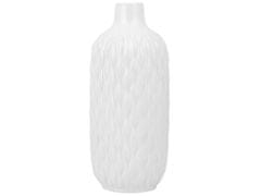 Beliani Dekoratívna keramická váza biela EMAR