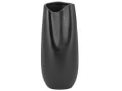Beliani Dekoratívna keramická váza čierna DERBE