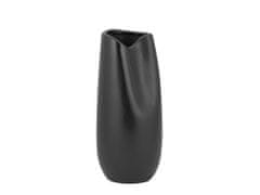 Beliani Dekoratívna keramická váza čierna DERBE