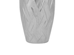 Beliani Dekoratívna keramická váza strieborná ARPAD