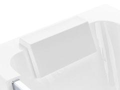Beliani Vaňa vírivá pravostranná 170 x 85 cm biela BARRANCA