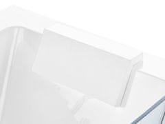 Beliani Rohová vaňa s masážnymi tryskami pravostranná 170 x 80 cm biela PUQUIO