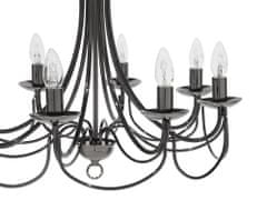 Beliani Luster s 8 žiarovkami čierny TEESTA