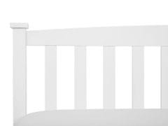 Beliani Drevená posteľ 180 x 200 cm biela GIVERNY