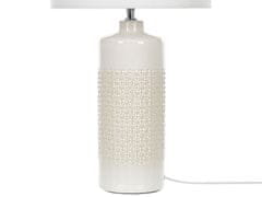 Beliani Keramická stolná lampa biela ANSEBA