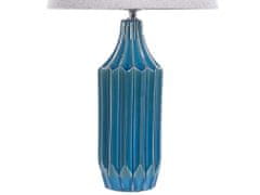 Beliani Keramická stolná lampa modrá ABAVA