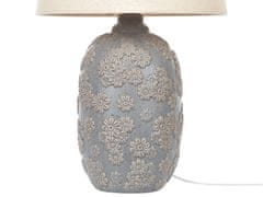 Beliani Keramická stolná lampa sivá/béžová FERREY
