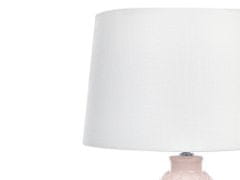 Beliani Keramická stolná lampa ružová ZARIMA
