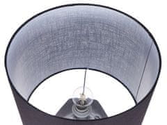Beliani Keramická stolná lampa strieborná/čierna SELJA