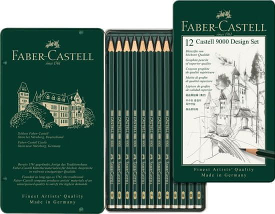 Faber-Castell Grafitové ceruzky-Castell 9000 Design Set