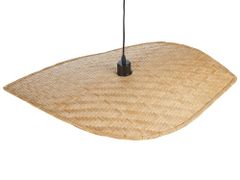 Beliani Bambusová závesná lampa svetlé drevo GALANA