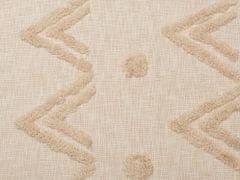Beliani Bavlnená prikrývka 130 x 180 cm béžová FATEHPUR