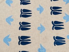 Beliani Bavlnená prikrývka 130 x 180 cm béžová/modrá BHIND