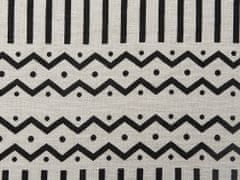 Beliani Bavlnená prikrývka 130 x 180 cm biela/čierna UNNAO