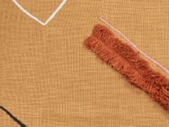 Beliani Bavlnená prikrývka 130 x 180 cm oranžová SHIMLA