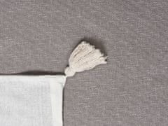 Beliani Bavlnená prikrývka 130 x 180 cm sivá KOTTAYAM