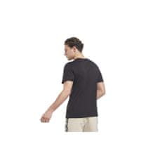 Reebok Tričko výcvik čierna XL Left Chest Logo