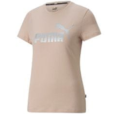 Puma Tričko výcvik béžová S Ess Metallic Logo Tee