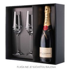 Diamante Venezia dva šampanské poháre v darčekovej krabici s miestom pre vlastnú fľašu