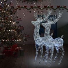 Vidaxl XXL Akrylové vianočné soby 250 LED 2 ks 180 cm studené biele