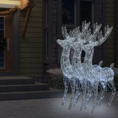 Vidaxl XXL Akrylové vianočné soby 250 LED 3 ks 180 cm studené biele