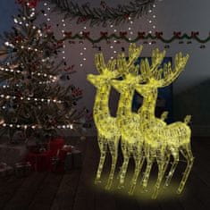 Vidaxl XXL Akrylové vianočné soby 250 LED 3 ks 180 cm teplé biele