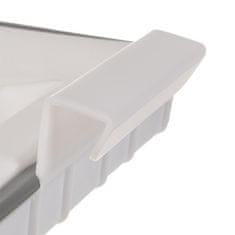 ISO Závesný držiak na odpadkový kôš bielo šedý