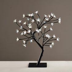 ACA ACA Lighting stromček so silikónovými kvetmi 36 LED 220-240V, studená biela, IP20, 45cm, 3m čierny kábel X1036241