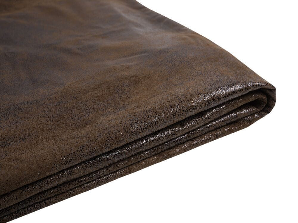 Beliani Náhradný poťah pre posteľ so vzhľadom kože 180 x 200 cm hnedý FITOU