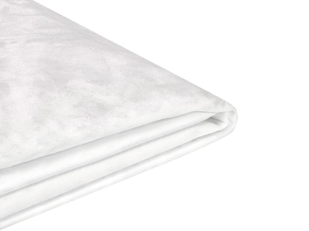 Beliani Prikrývka na posteľ biela zamatová 180 x 200 cm FITOU