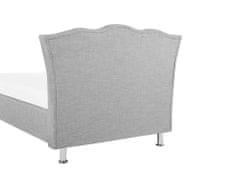 Beliani Čalúnená posteľ s úložným priestorom 90 x 200 cm sivá METZ