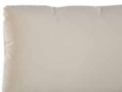 Beliani Zamatová posteľ s úložným priestorom 140 x 200 cm béžová BATILLY