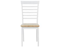 Beliani Sada 2 jedálenských stoličiek svetlé drevo/biela BATTERSBY