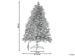 Beliani Vianočný stromček podsvietený 180 cm zelený FIDDLE