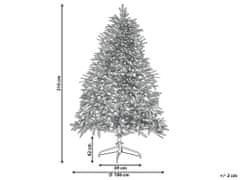 Beliani Vianočný stromček so svetielkami 210 cm zelený FIDDLE