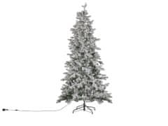 Beliani Zasnežený vianočný stromček 210 cm biely TATLOW