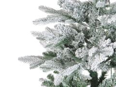 Beliani Zasnežený vianočný stromček podsvietený 180 cm biely MIETTE