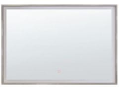 Beliani Obdĺžnikové zrkadlo LED 80 x 60 cm LED ARGENS