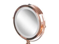 Beliani Kozmetické LED zrkadlo 18 cm ružovozlaté BAIXAS