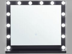 Beliani LED zrkadlo na stôl 50 x 60 cm čierne BEAUVOIR