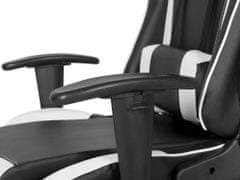 Beliani Herná stolička v čierno-bielej s reguláciou výšky GAMER