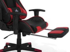 Beliani Kancelárska čierno-červená stolička s nastaviteľnou výškou VICTORY