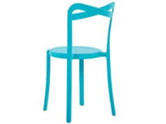 Beliani Sada 2 jedálenských stoličiek modrá CAMOGLI