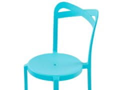 Beliani Sada 2 jedálenských stoličiek modrá CAMOGLI