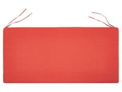 Beliani Vankúš na lavičku 112 x 54 cm červený VIVARA