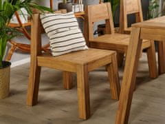 Beliani Záhradná jedálenská stolička zo svetlého akáciového dreva LIVORNO