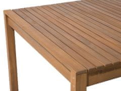 Beliani Záhradný stôl z akáciového dreva 180 x 90 cm svetlé drevo SASSARI